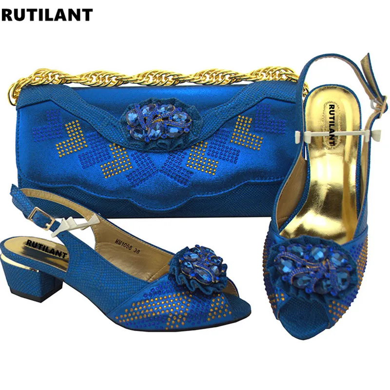 À Pompes Nigérian bleu Luxe Assortis Pour Les Sac Femmes Élégant 2018 or En De Chaussures Sacs argent Mis Et Italie rouge Teal Correspondre Royal Dernière pourpre XFxqT7dwS