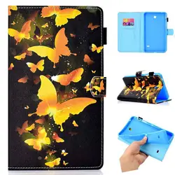 Мягкие TPU задняя крышка, FolioLeather чехол для samsung Galaxy Tab 4 T230 чехол для samsung Tab 4 T231 T235 + подарки