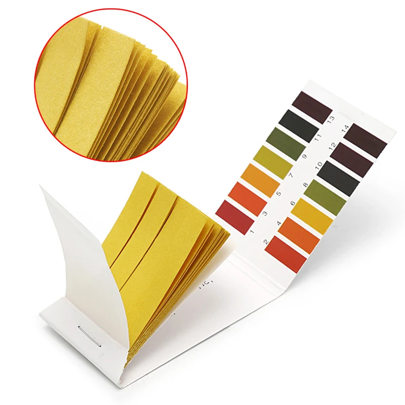 РН-бумажный измеритель полного рН 1-14 Тест-индикатор бумажный лакмусовый тест-комплект 2 упаковки 80 полосок