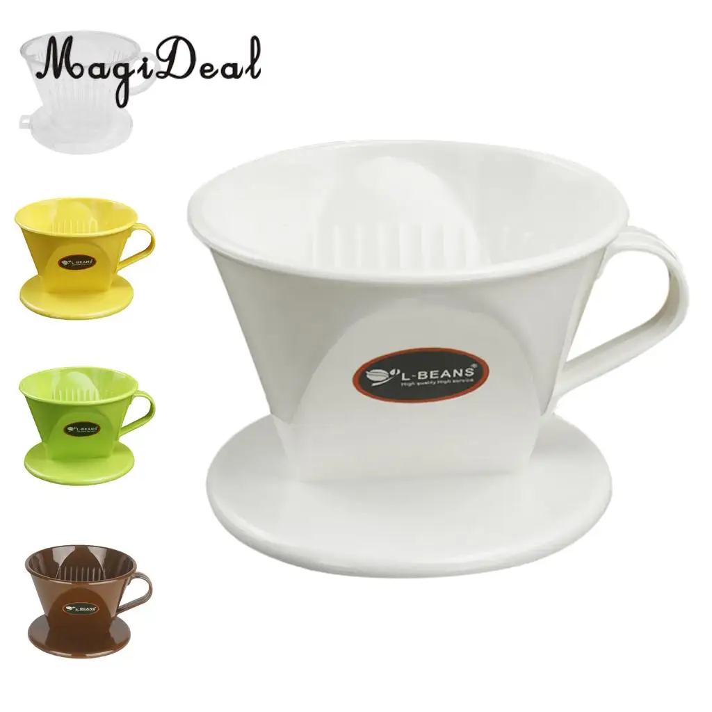 MagiDeal фильтр для кофе Clever coffee Dripper конический многоразовый пивоваренный портативный белый, прозрачный, желтый, зеленый. Коричневый