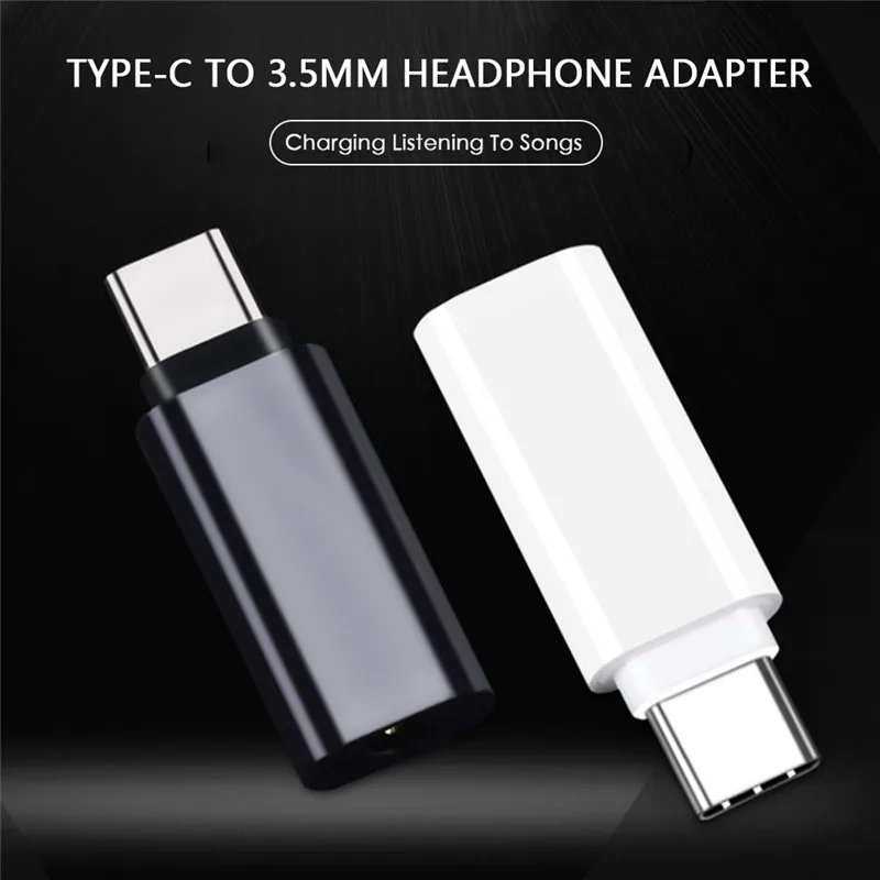Черный белый 2 цвета на выбор 1 шт. USB C Type до 3 5 мм аудио адаптер для внешнего