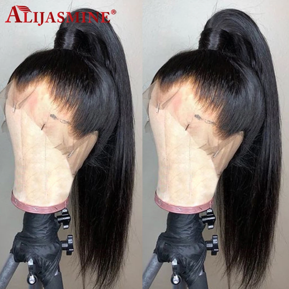 6inch Deep Part 360 Lace Frontal Human Hair Wigs 150% Pre Plucked Glueless Brazilian Remy With Baby Hair Silk Straight 360 Wigs