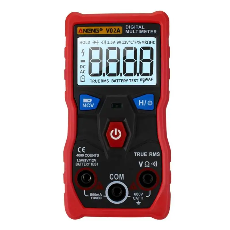 V02A ANENG Многофункциональный ЖК-дисплей подсветка AC/DC 600 V тестер напряжения вольтметр - Цвет: V02A