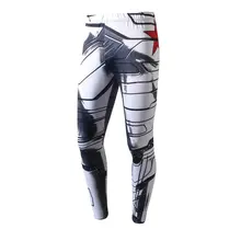 Весна Осень Леггинсы Супер герой для мужчин и женщин 3D Комплексная тренировка леггинсы компрессионные быстросохнущие дышащие девятые брюки