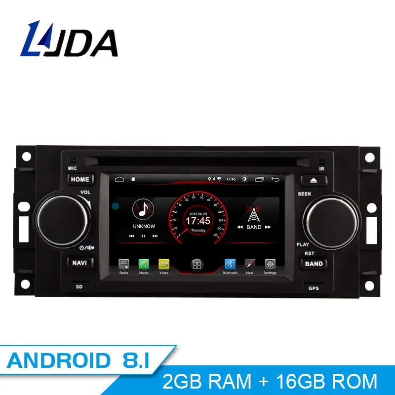 

LJDA Android 9.1 Car Radio Multimedia DVD GPS For Chrysler 300C PT Cruiser Aspen Sebring Dodge Caliber Ram Jeep Grand Cherokee