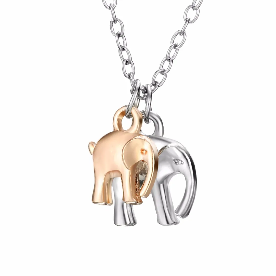 Cute Elephant Pendant & Necklaces Charming Chain Necklace Vintage Animal Choker Necklace Fashion Jewelry Gift Shellhard