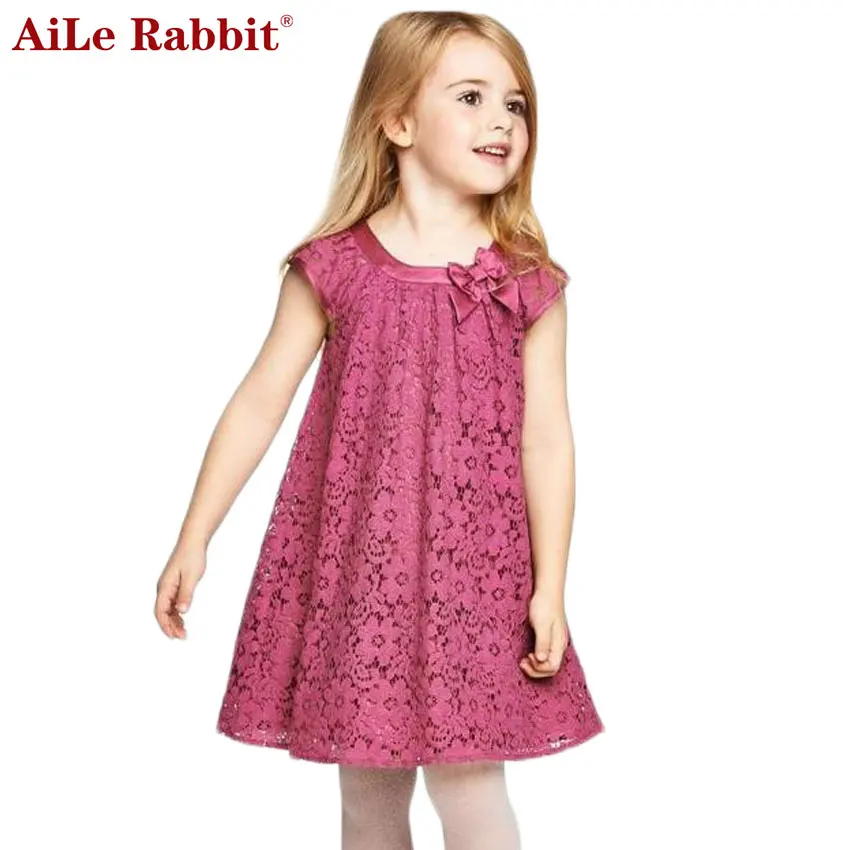 AiLe Rabbit Summer Style Lace Girls Dress Baby Girls Casual Dresses Children's...