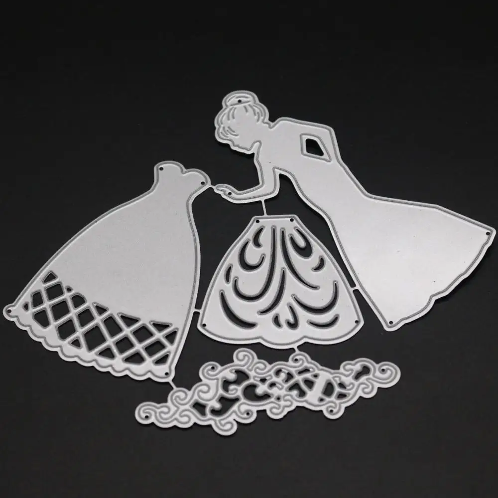 

AZSG A lady Cutting Dies For DIY Scrapbooking Card Making Decorative Metal Die Cutter Decoration