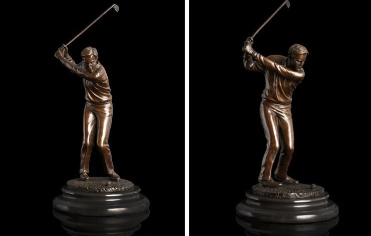 

Art Deco Sculpture Male Golf Player Bronze Statue