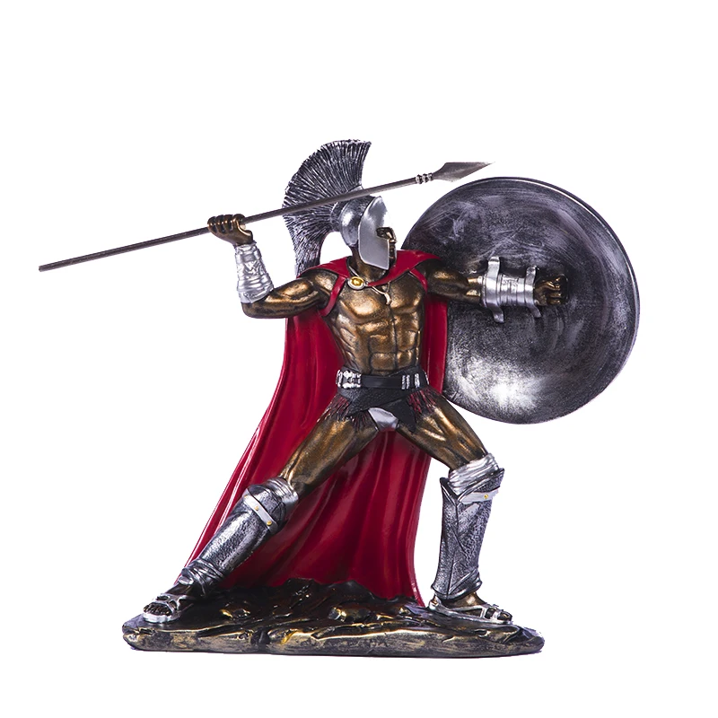 

Ornament retro Sparta sculpture armor model living room of home wine cabinet decorations crafts