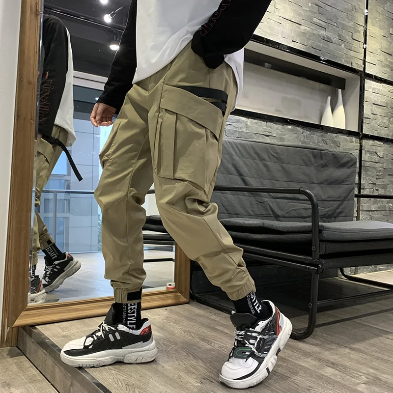 

UNPUDUPE Brand Spring Pants Men Casual Multi-Pocket Long Trousers Male Cotton Lattice Straight Type Work Pant Men's Large Size