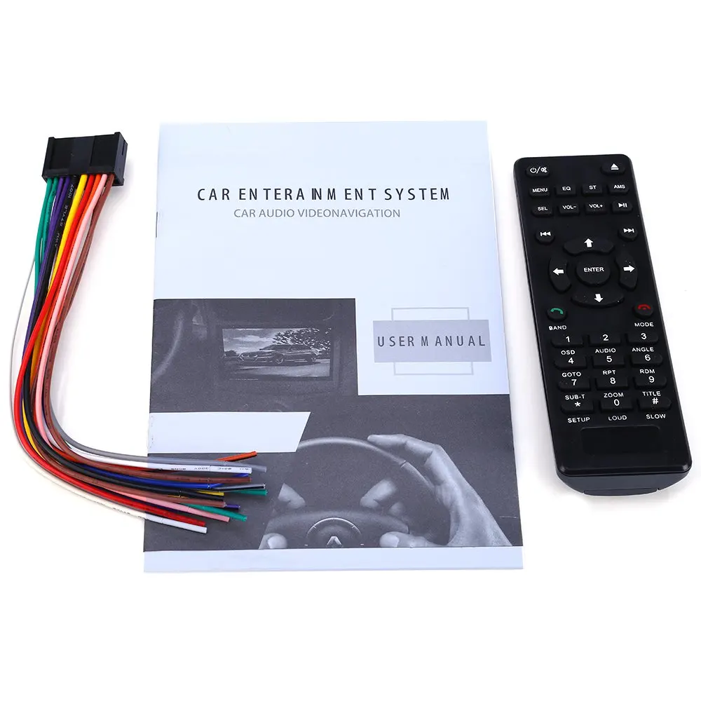 GBtiger 2 Din Car Video Player DVD 7'inch Touch Screen Bluetooth Stereo Radio Car Audio Car MP5 Player Support Rear View Camera