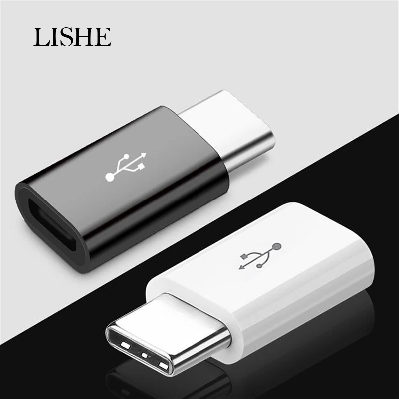 

2 PCS Type C Adapter For Xiaomi Mi8 A1 Oneplus Samsung S8 Plus S9 Note8 Huawei Honor Micro USB Connector to USB C Adapter Type-C