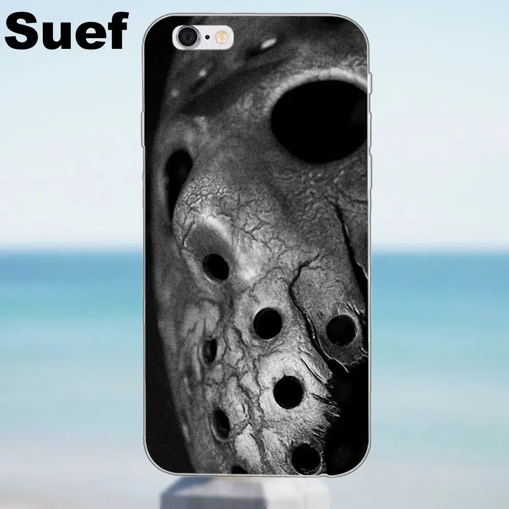Мягкий Сотовый телефон Friday 13th Horror Jason для iPhone X 4 4S 5 5S 5C SE 6 6S 7 8 Plus Samsung Galaxy A3 A5 J1 J3 J5 J7