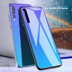 P 20 Lite закаленное Стекло покрытие силиконовый чехол для телефона для huawei P20 Pro Lite чехол для huawei P20Lite мягкие силиконовый чехол телефона