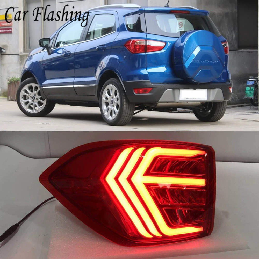 

2PCS LED Tail Light For Ford Ecosport 2013 - 2018 2019 Car LED Rear Bumper Light LED Brake Light Auto Bulb Decoration Lamp