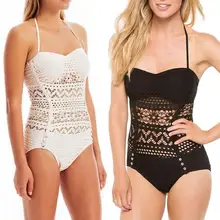 Новинка Женский/женский сексуальный купальный костюм плюс размер вязаное бикини бразильский пуш-ап бюстгальтер купальник