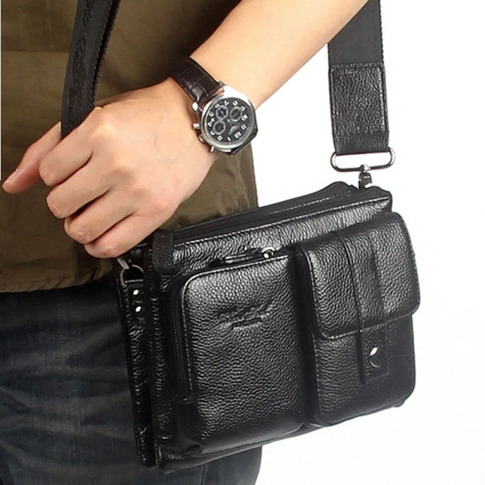 Men Genuine Leather First Layer Cowhide Messenger Shoulder Cross Body Bag Waist Fanny Belt Hip Bum Male Clutch Tote Hand Bag Men Genuine Leather First Layer Cowhide Messenger Shoulder Cross Body Bag Waist Fanny Belt Hip Bum Male Clutch Tote Hand Bag