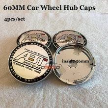 4 pçs/set ABT Logo Roda de Carro do emblema do emblema 56mm 60mm PVC centro hub caps para vw modelo de Carro-styling adesivos de Carro Jantes cobre