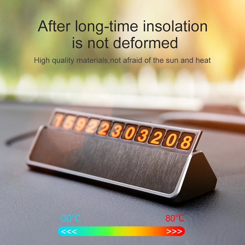 

Car Styling Sticker Temporary Car Parking Card Mobile Phone Holder Number Card Plate Rocker Switch Telephone Number Card