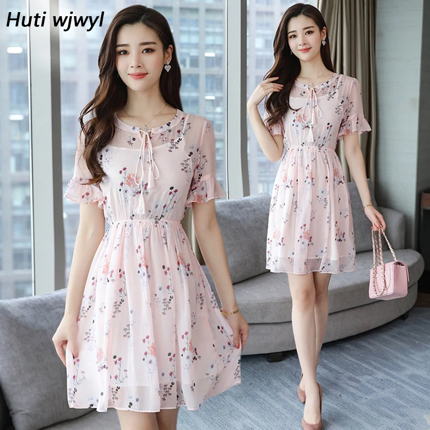 Huti wjwyl Summer Floral Print Sweet Boho sundress 2019 New Elegant ...