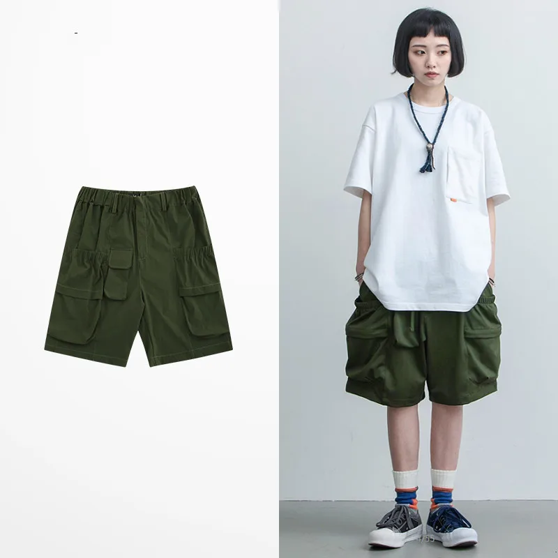 Бренд Tide, мульти карманы, военный зеленый цвет, шорты мужские, модный дизайн, пять точек, короткие штаны, скейтборд, шорты для высокой улицы
