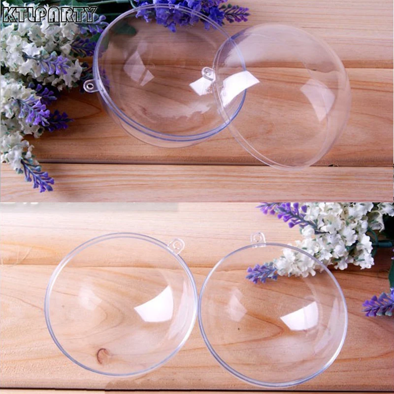 

15.5cm clear polystyrene christmas decoration hanging ball baubles transparent plastic christmas ornaments home window display