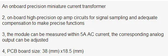 Для ZMCT103C 5A Однофазный AC активный выходной трансформатор тока модуль датчика тока