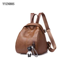 Hot Women Leather Backpacks Vintage Female Shoulder Bag Sac A Dos Travel Ladies Bagpack Mochilas School Bags For Girls Back Pack Hot Women Leather Backpacks Vintage Female Shoulder Bag Sac A Dos Travel Ladies Bagpack Mochilas School Bags For Girls Back Pack