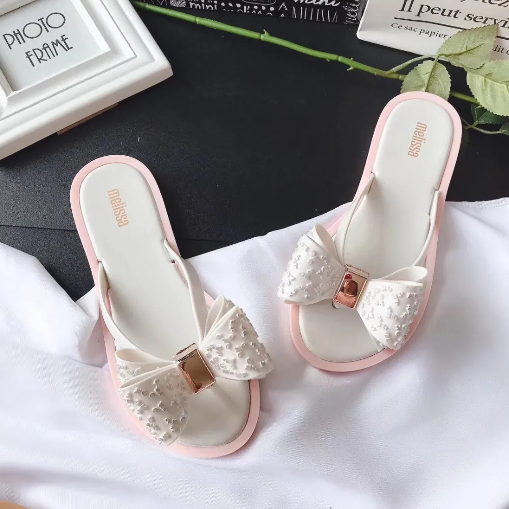 Melissa/2019 модные дизайнерские женские шлепанцы Летние вьетнамки пляжные сандалии