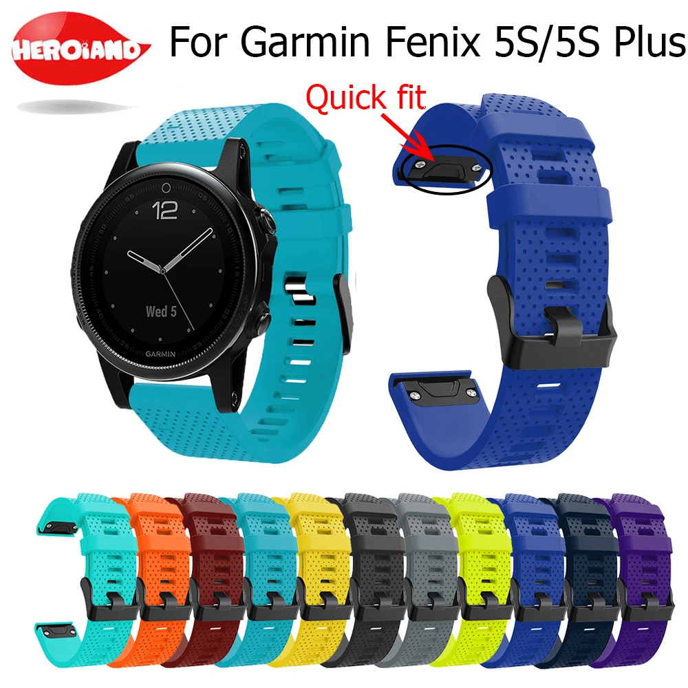Силиконовый мягкий ремешок для наручных часов Garmin Fenix 5S plus умные часы