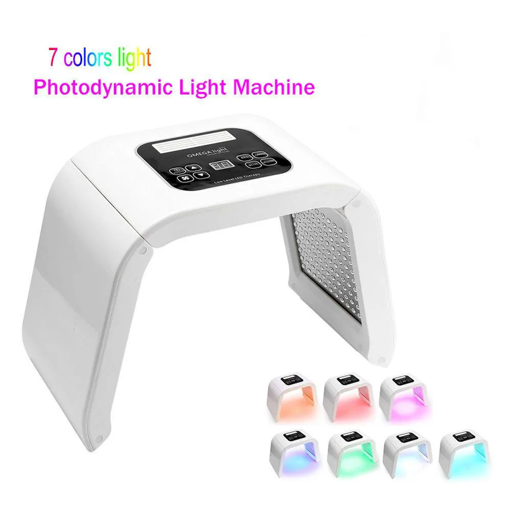 

7 Color PDT Lamp LED Photon Light Therapy Beauty Machine Skin Acne Remover Anti-wrinkle Foldable Spa Mask Machine