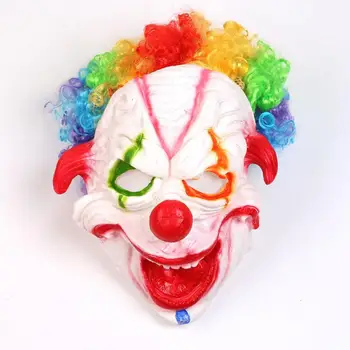 

Pvc Halloween Masks Rainbow Hair Scary Clown Masks For Adult Horrible Scary Masks Halloween Party Decor Costume Cosplay Supplies