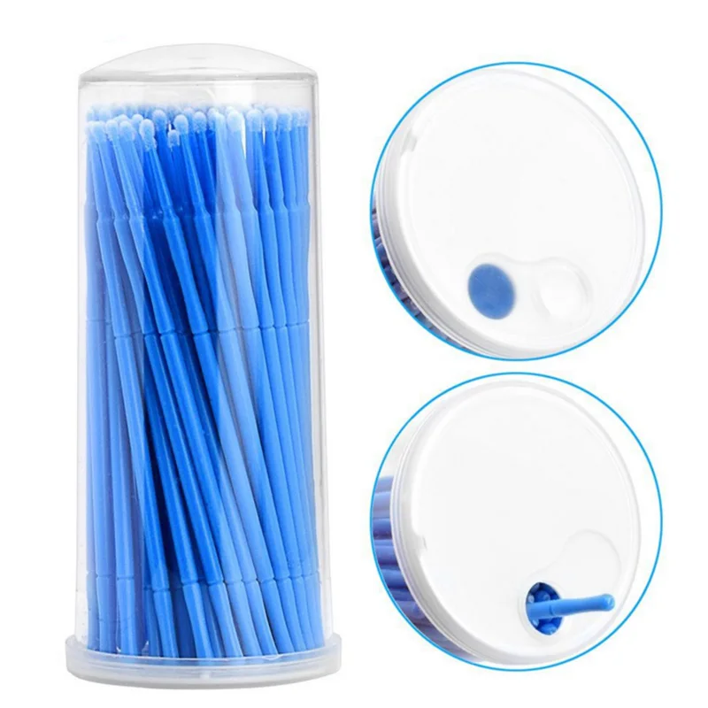 Cotonete de Algodão Micro Escova Descartável Microbrush Aplicadores Cílios Extensões Remover Postiços Mh88