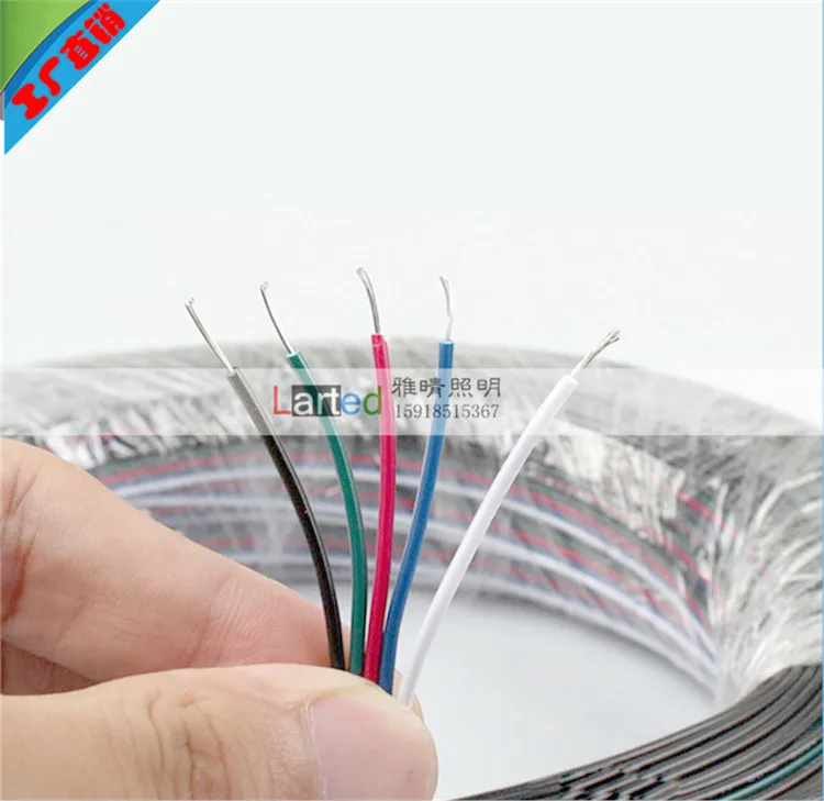Удлинительный кабель 100 м 5 pin 18 20 22 AWG 20AWG белый/синий/красный/зеленый/черный разъем