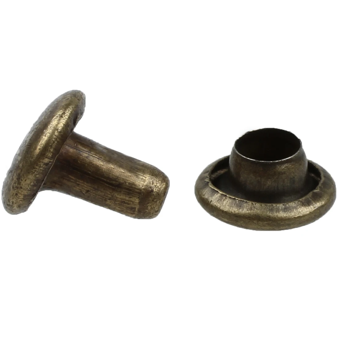 LHBL 100 Sets 6mm Round Antique Brass Rivets Rapid Studsin Garment