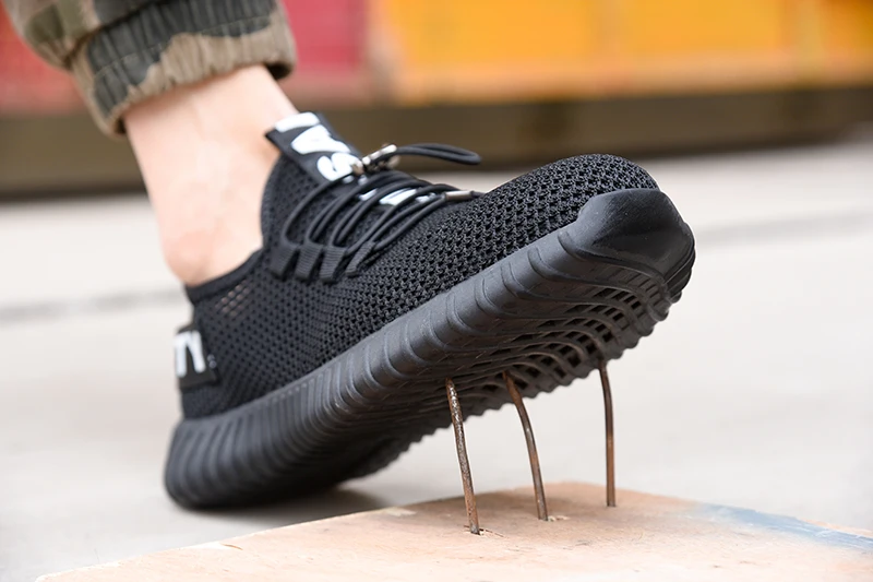 Men's Stylish Air Mesh Steel Toe Safety Boots Durability 1