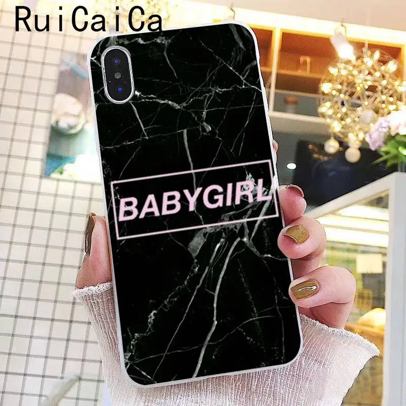 Ruicaica Babe babygirl honey line Text art роскошный уникальный дизайн чехол для телефона для iPhone 8 7 6 6S Plus 5 5S SE XR X XS MAX 10 чехол