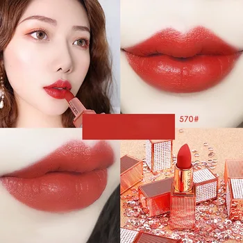 

1 Pcs Lipstick Waterproof Long Lasting Moisturizing Lipstick with Shining Case SK88