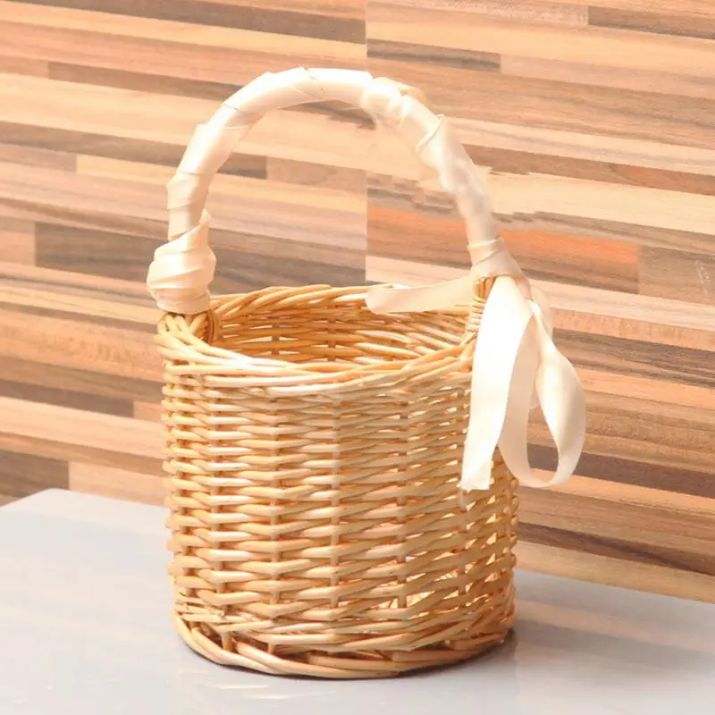 Бамбук ручной соломенная плетеная корзина для хранения соломы цветочные корзины плетеная корзина для пикника, подарочная корзина фруктов по поставке товаров для дома