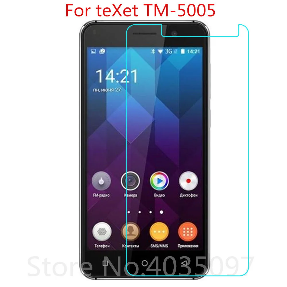 

2.5D 9H Tempered Glass For teXet TM-5005 Glass on Phone Film Protective Screen Protector For teXet TM-5005 Glass