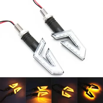 

Motorcycle Dirt bike 15 LED Turn Signal Light Indicators Amber Blinker Light Cruiser Chopper Cafe Racer Old School Bobber
