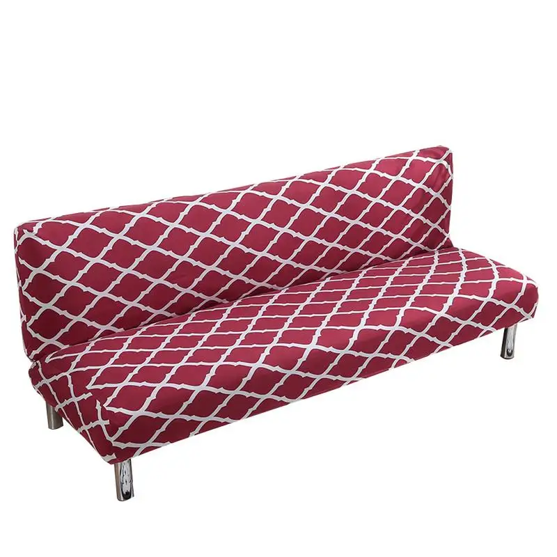 Диван крышка полное покрытие без подлокотника складной диван универсальный чехол диванную подушку - Цвет: Burgundy