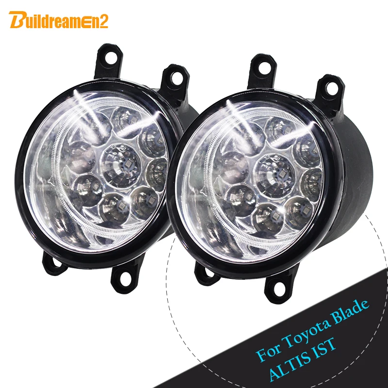 Buildreamen2 For Toyota Blade ALTIS IST 1 Pair Car Left Right Fog Light LED Light DRL