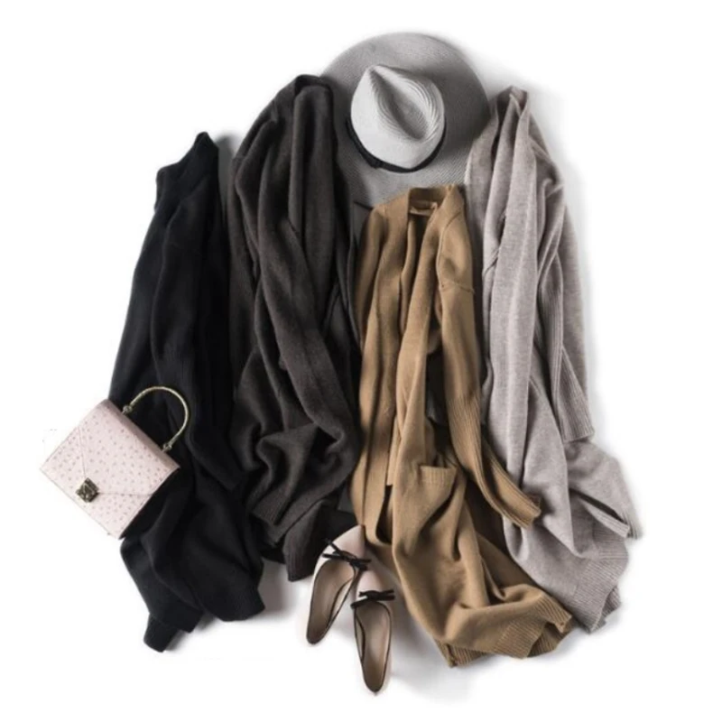 New Solid Color Sweater Female Round Neck Knitted Loose Sweater Shirt Bottoming Korean Student Tide Female Autum Winter Cardigan New Solid Color Sweater Female Round Neck Knitted Loose Sweater Shirt Bottoming Korean Student Tide Female Autum Winter Cardigan