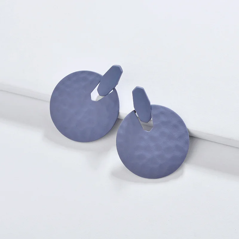 

Fashion Trendy Chic Women Jewelry Kendra Summer Pop Style Big Size Painted Hammered Thumped Disc DIDI Statement Drop Earrings