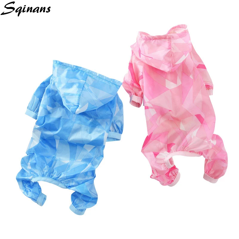 

Sqinans 1pc Sun-proof Dog Clothing 2018 New Puppy Jumpsuit Four Feet Pomeranian Raincoat Summer Thin Dog Hoodies Coat