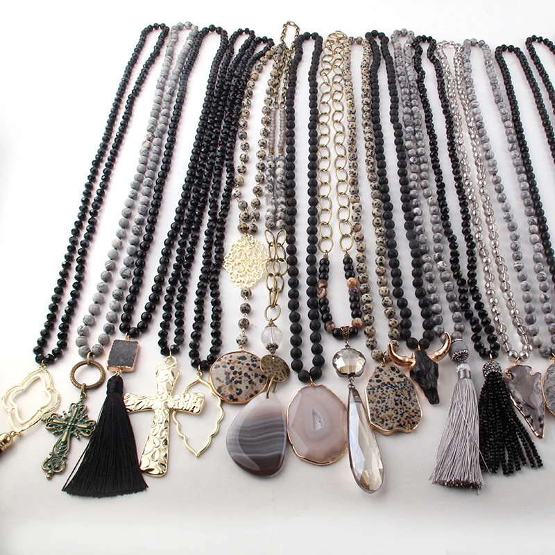 

Wholesale MOODPC Fashion Mix Color Black Necklace Handmade Women Jewelry 20pc