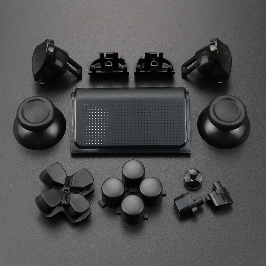 YuXi полный набор джойстиков Dpad R1 L1 R2 L2 кнопки направления ABXY jds 040 jds-040 для sony PS4 Pro тонкий контроллер - Цвет: Black
