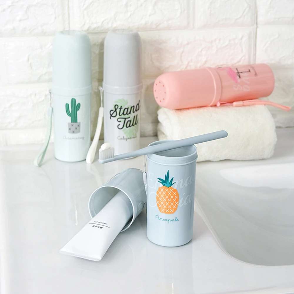 

Urijk Tooth Tube Creative Toothbrush Toothpaste Box Protable Travel Fragrance Environmental Protection Diamond Mouth Cup